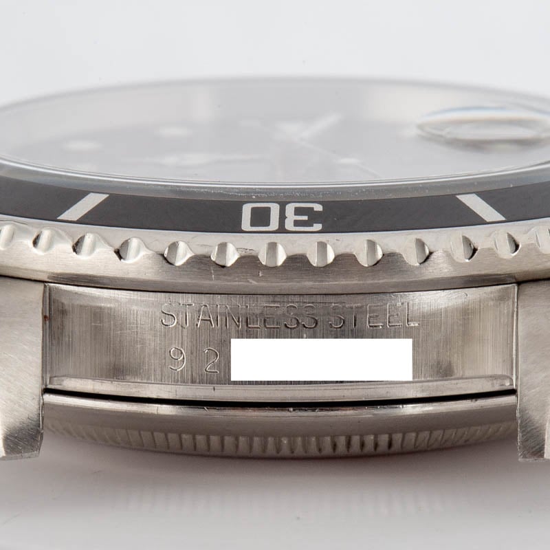 Vintage Rolex Submariner Ref 16800 Stainless Steel Black Dial