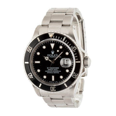 Vintage Rolex Submariner 168000 Stainless Steel
