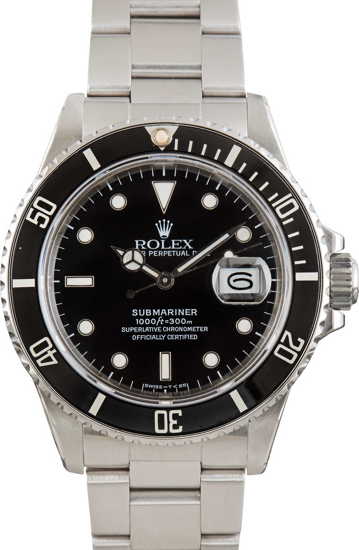 Vintage Rolex Submariner 168000 Stainless Steel