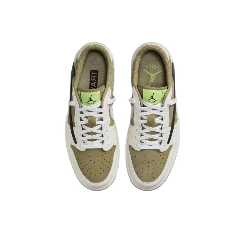 JORDAN 1 RETRO LOW GOLF X TRAVIS SCOTT 'NEUTRAL OLIVE'