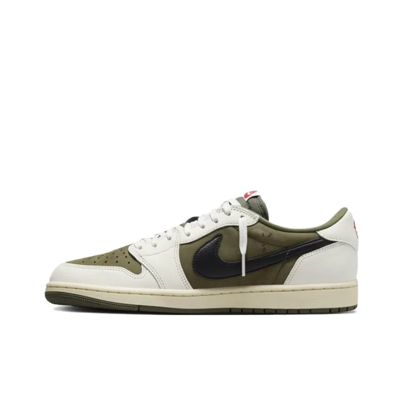 JORDAN 1 RETRO LOW OG SP X TRAVIS SCOTT 'MEDIUM OLIVE / REVERSE OLIVE'
