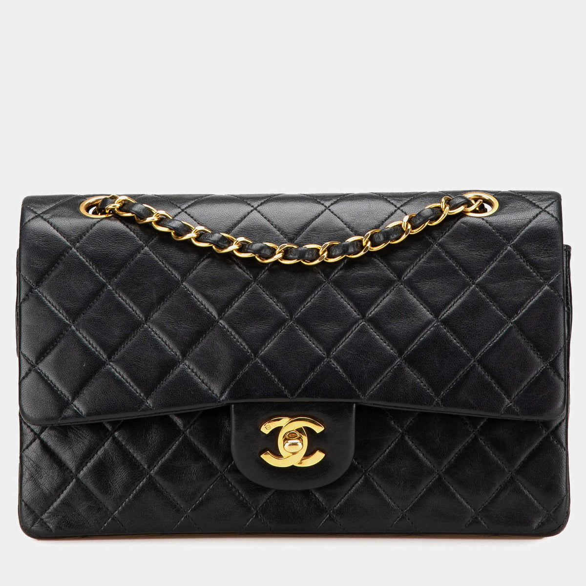 Chanel Black Medium Classic Lambskin Double Flap Bag