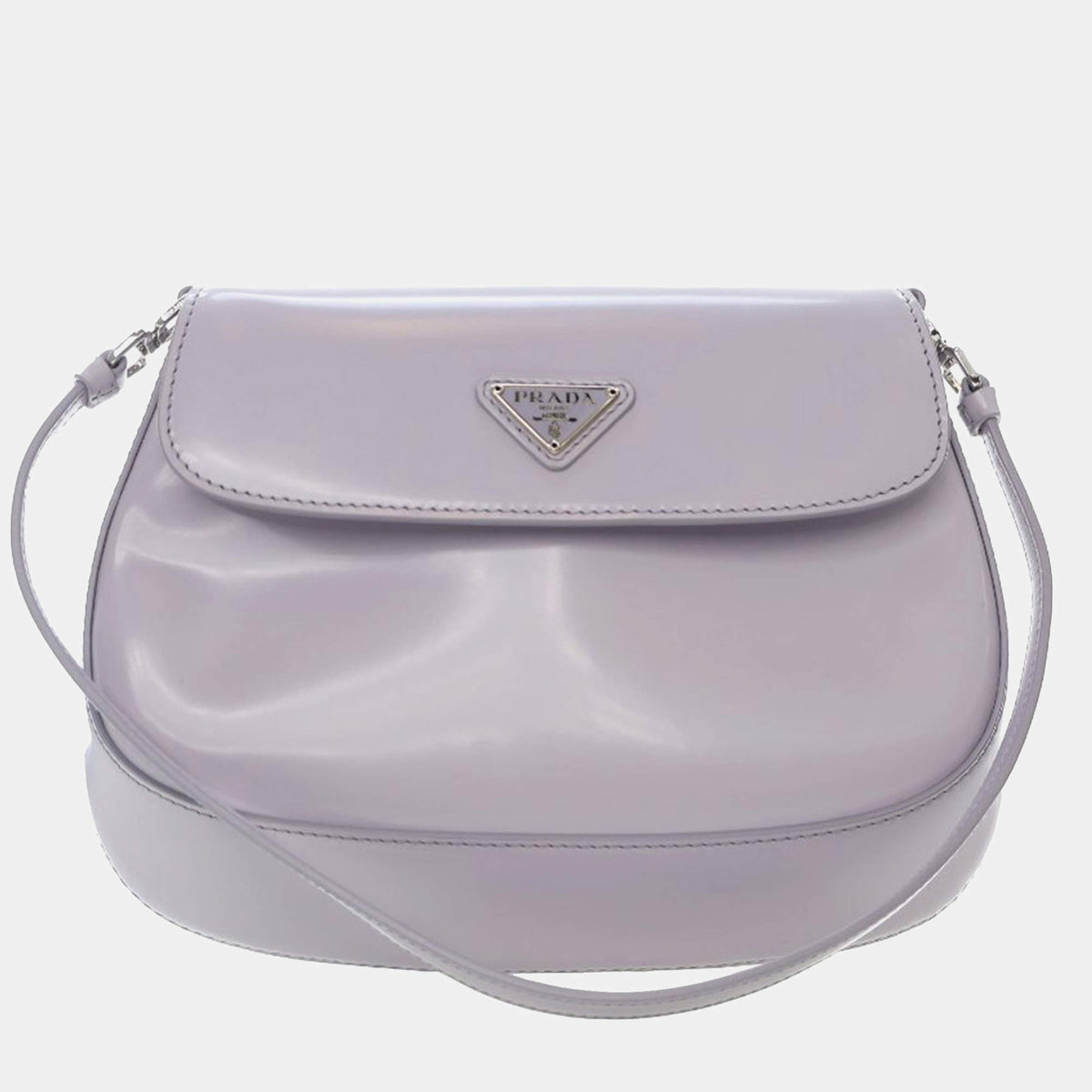 Prada Purple Spazzolato Cleo Shoulder Bag